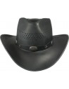 ANGELES BLACK LEATHER HAT