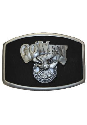 OVAL BUCKLE GOWEST BLACK BACKGROUND