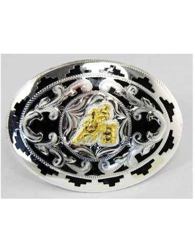 SILVER LOOP BLACK BACKGROUND HORSERIDING GILDED