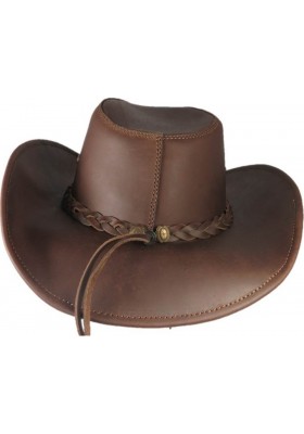 GORRA DE PIEL FRISCO CAFÉ